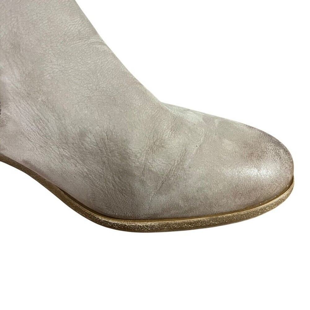 Vince Camuto Prestetta Womens Gray Chunky Heel Ankle Boots Booties Leather 7.5 - Picture 2 of 16